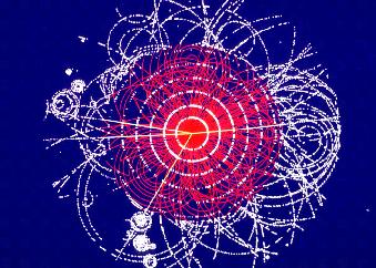Simulierter Zerfall des Higgs Boson